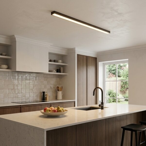 LED plafonieră/lustru pe cablu LED/44W/230V 3000K 120 cm negru