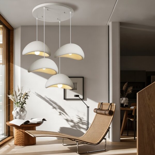 BRILAGI - Candelabru pe cablu WABI SABI 4xE27/60W/230V alb