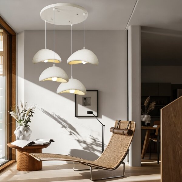 BRILAGI - Lustru suspendat pe cablu WABI SABI 4xE27/60W/230V alb