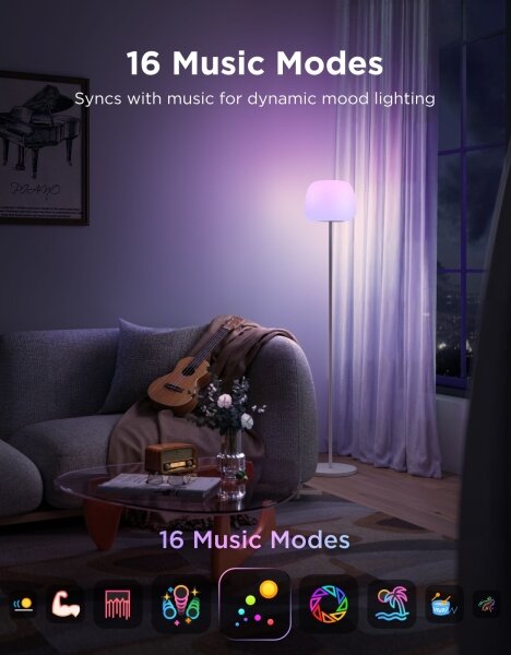 Govee - LED RGBICWW lampă de podea dimabilă LANTERN MATTER LED/24W/230V Wi-Fi 160 cm