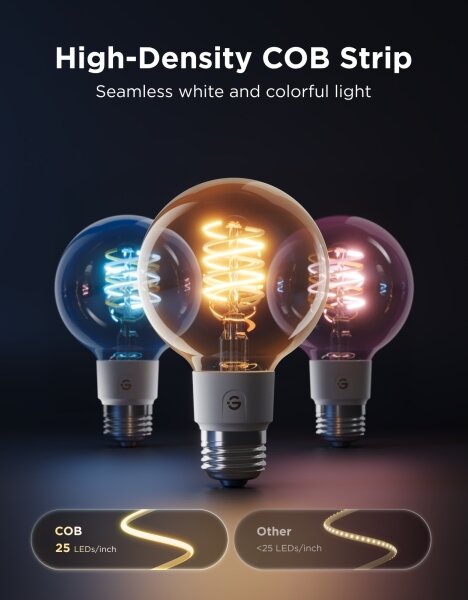 Govee - Bec LED RGBWW dimabil Smart MATTER G80 E27/5W/230V 2700-6500K Wi-Fi