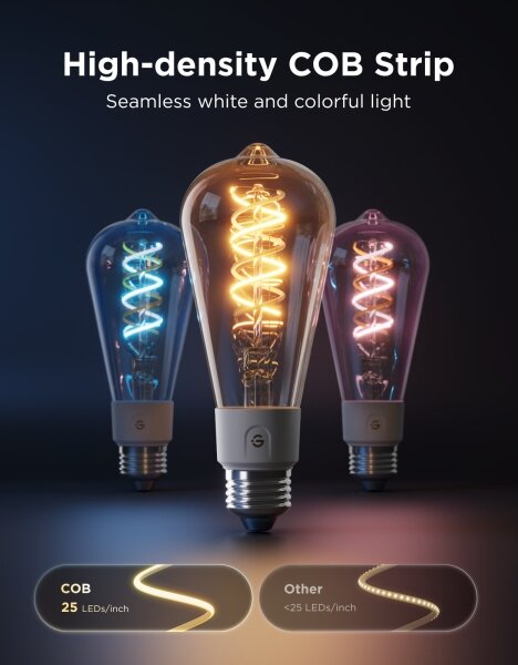 Govee - Bec LED RGBWW reglabil Smart MATTER ST64 E27/5W/230V 2700-6500K Wi-Fi