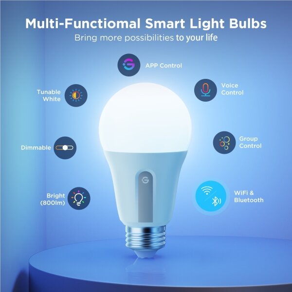 Govee -SET 2x becuri LED dimabile Smart MATTER E27/9W/230V 2700-6500K Wi-Fi