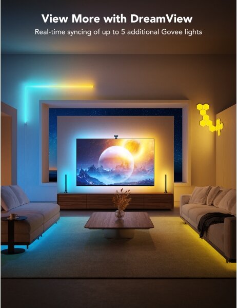 Govee - DreamView T2 DUAL TV 75-85" SMART LED retroiluminare RGBIC Wi-Fi