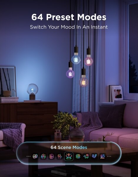 Govee - Bec LED RGBWW dimabil Smart MATTER G80 E27/5W/230V 2700-6500K Wi-Fi