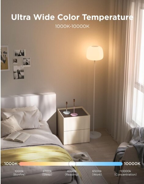 Govee - LED RGBICWW lampă de podea dimabilă LANTERN MATTER LED/24W/230V Wi-Fi 160 cm