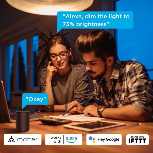 Govee -SET 2x becuri LED dimabile Smart MATTER E27/9W/230V 2700-6500K Wi-Fi