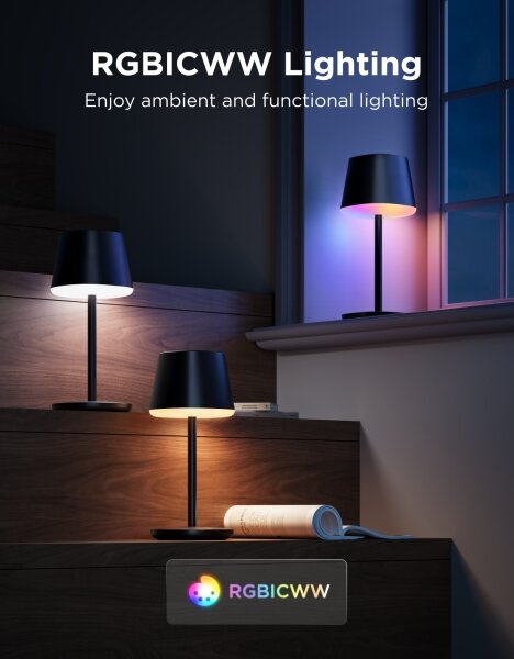 Govee - LED RGBICWW Lampă de masă cu intensitate reglabilă CLASSIC MATTER LED/10W/5V Wi-Fi