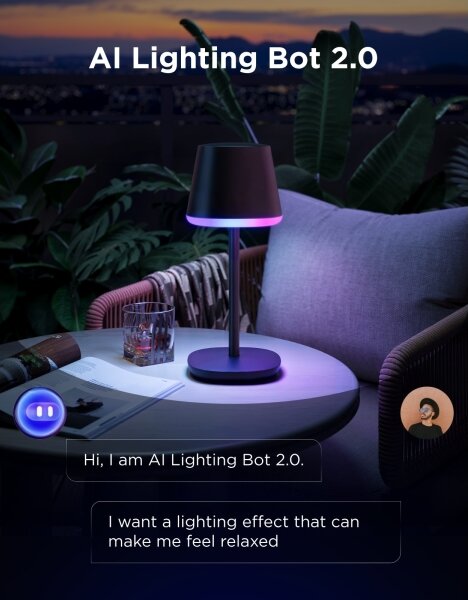 Govee - LED RGBICWW Lampă de masă cu intensitate reglabilă CLASSIC MATTER LED/10W/5V Wi-Fi