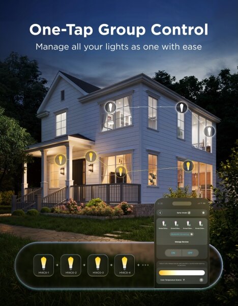 Govee-set 2xLED RGBWW St bec Smart MATTER ST64 E27/5W/230V 2700-6500K Wi-Fi