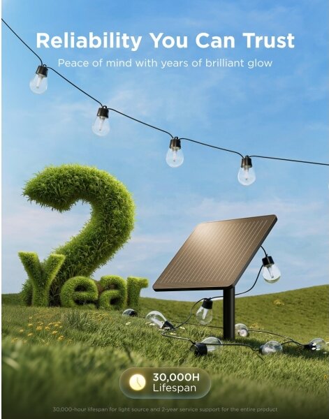 Govee - Ghirlandă solară LED RGBICW 8xLED/6W/5V Wi-Fi Matter IP67