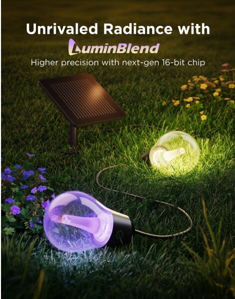 Govee - Ghirlandă solară LED RGBICW 8xLED/6W/5V Wi-Fi Matter IP67
