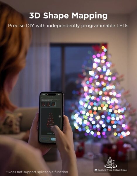 Govee - LED RGBWIC Instalație luminoasă de Crăciun pentru exterior 2700-6500K 30m Wi-Fi Matter IP65