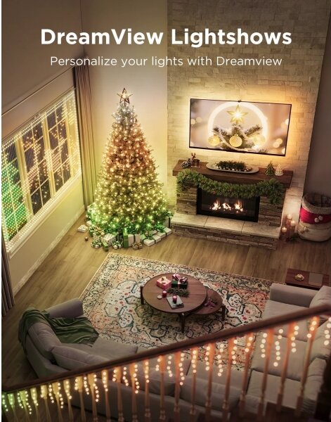 Govee - LED RGBWIC Instalație luminoasă de Crăciun pentru exterior 2700-6500K 30m Wi-Fi Matter IP65