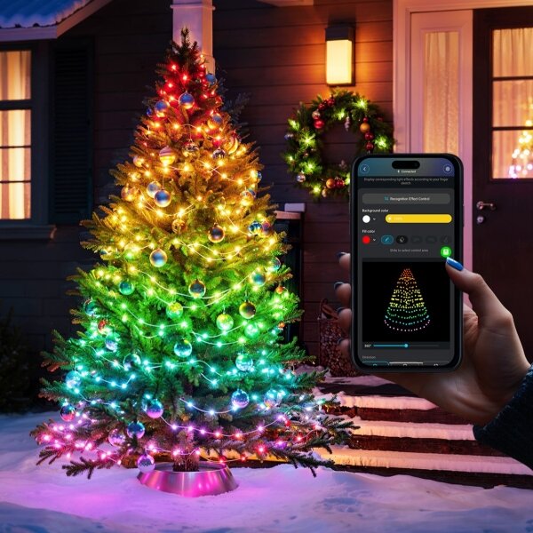 Govee - LED RGBICW Instalație luminoasă de Crăciun pentru exterior 2700-6500K 20m Wi-Fi Matter IP65