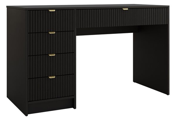 Birou Comfivo Papilio, Negru, PAL laminat, MDF, 76x120x55cm, 34 kg