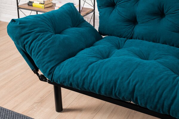 Atelier Del Sofa, Canapea extensibilă 2 locuri Dilek albastru petrol 155/70/85 cm