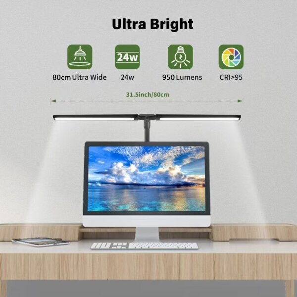 Corp de iluminat LED dimabil pentru monitor Immax 08995L OFFICE LED/24W/230V 2700-6300K