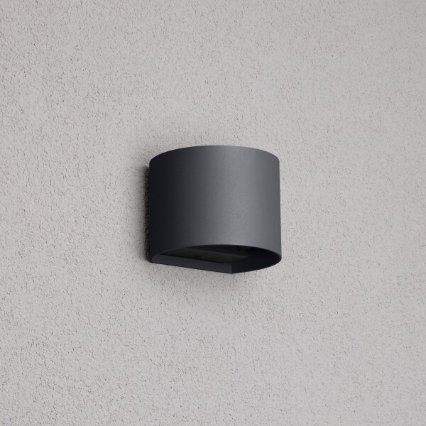 Aplică LED de exterior Brilagi RONDO LED/6W/230V antracit IP54