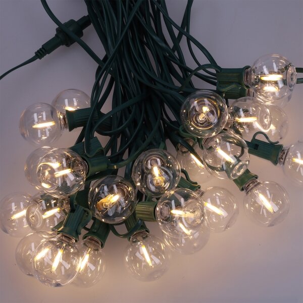 Brilagi - Ghirlandă LED de exterior GIRLANDA, 25 x E12, 20 m, verde, IP44, alb cald