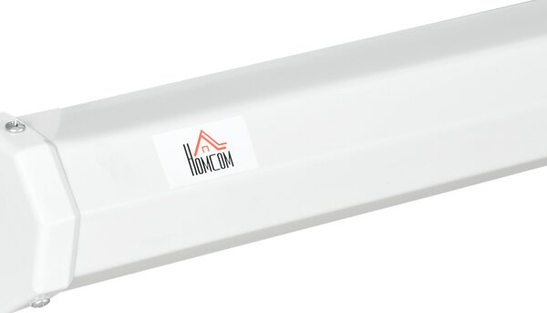 HOMCOM Ecran Proiector de 120" Format 4:3 din Tesatura Tip Plasa, Plastic si Metal cu Trepied, 244x183 cm, Alb | Aosom Romania