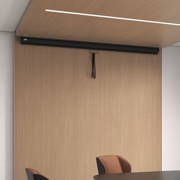 HOMCOM Ecran pentru Proiector 120 Inch Format 16:9/4:3 Reglabil, Ecran de Proiecție Compact, 244x183 cm, Negru | Aosom Romania