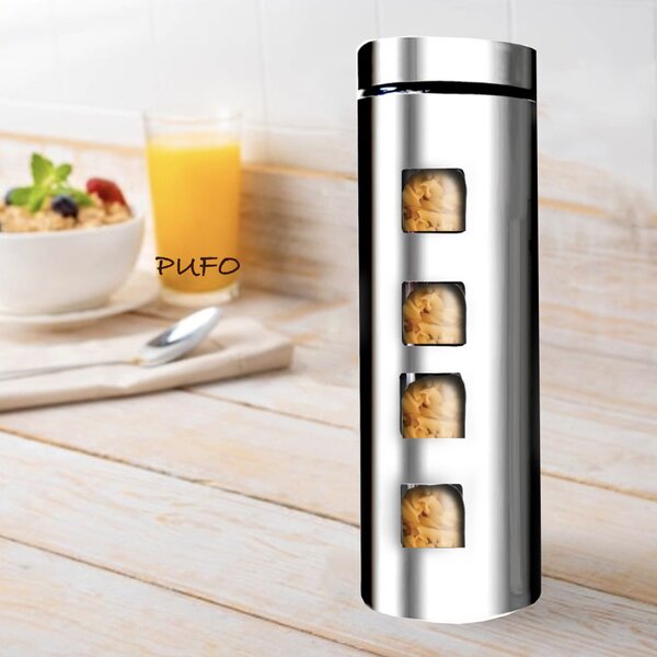 Recipient metalic Pufo Taste pentru zahar, cafea, ceai sau condimente, cu capac, 1.8L