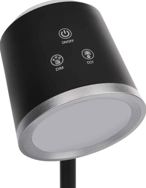 Lampă LED reîncărcabilă dimabilă de masă 4 în 1 LED/6W/3,7V 3000K/4000K/6500K negru