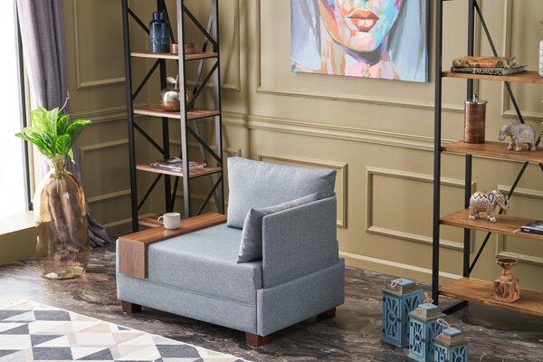 Atelier Del Sofa, Fotoliu Yusuf albastru 100/75/80 cm