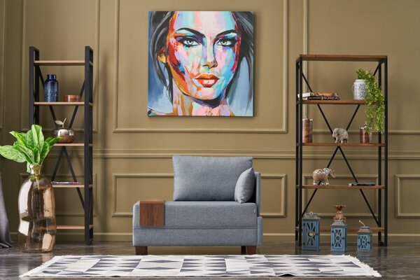 Atelier Del Sofa, Fotoliu Yusuf albastru 100/75/80 cm