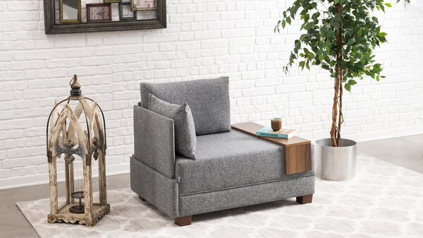 Atelier Del Sofa, Fotoliu Yusuf gri 100/75/80 cm