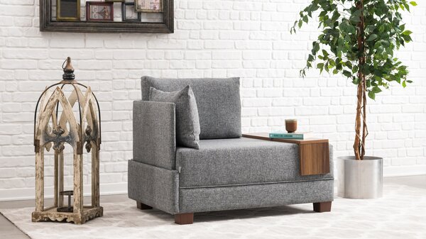 Atelier Del Sofa, Fotoliu Yusuf gri 100/75/80 cm