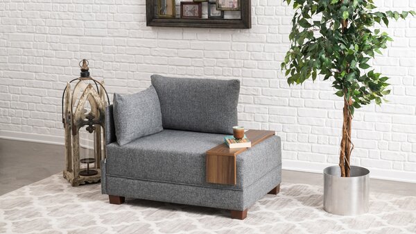 Atelier Del Sofa, Fotoliu Yusuf gri 100/75/80 cm