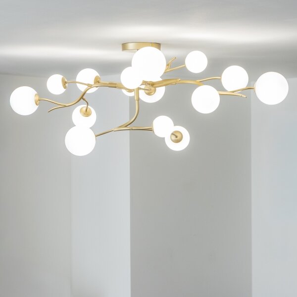 Lustră LED aplicată Brilagi MISTEL 15xG9/3W/230V auriu/alb
