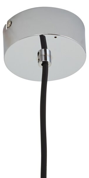 Lampă suspendată Art Deco cromată cu sticlă striată IP44 - Walcott