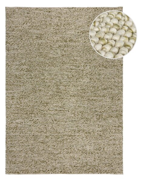 Covor kaki țesut manual din amestesc de lână 160x230 cm Minerals – Flair Rugs