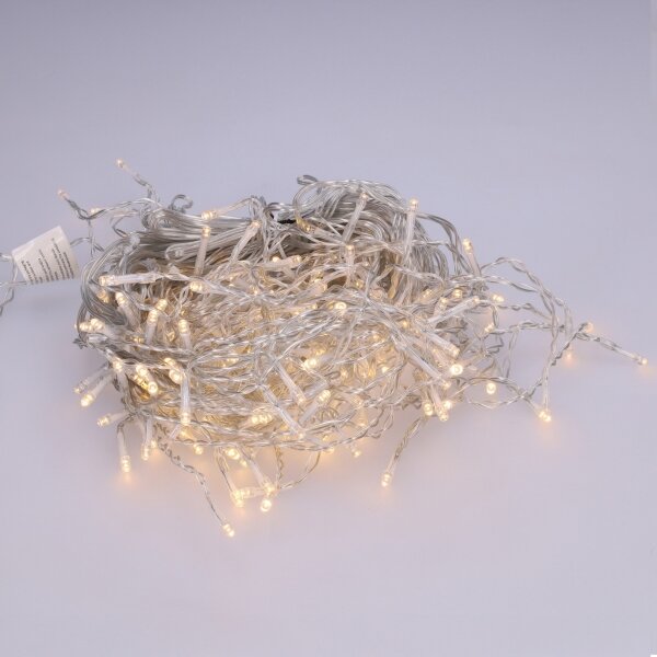 Brilagi - Ghirlandă LED de exterior, 200 LED, 8 funcții, 13 m, IP44, alb cald