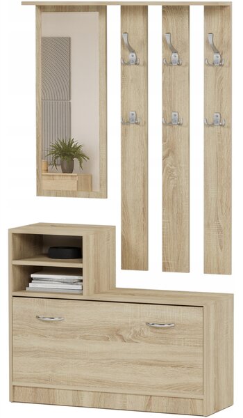 Set mobilier hol Verturia (stejar sonoma) (cu oglindă). Promo -18%. 1151893