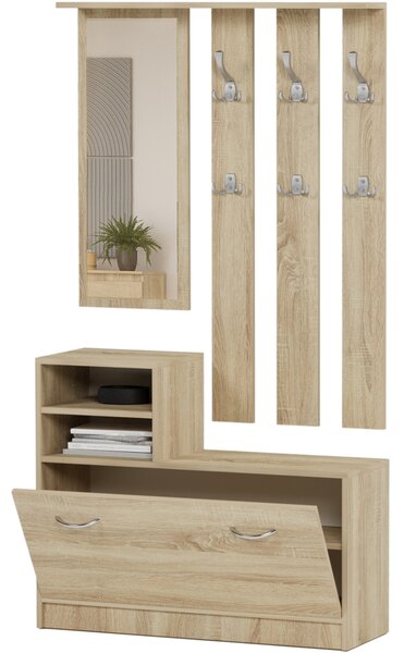 Set mobilier hol Verturia (stejar sonoma) (cu oglindă). Promo -18%. 1151893