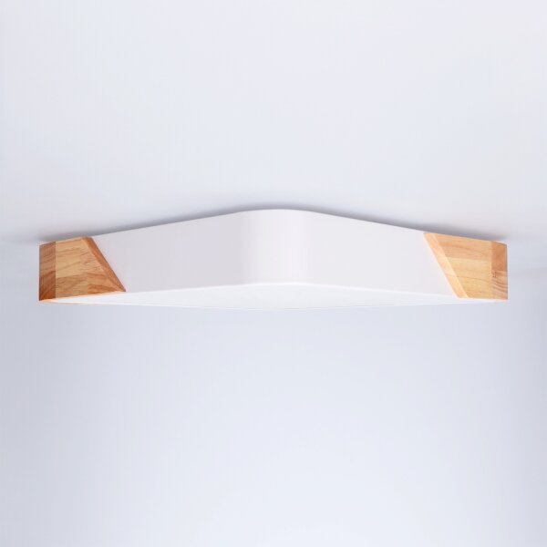 Brilagi - Plafonieră LED PILANA LED/24W/230V, stejar/alb, 32 x 32 cm