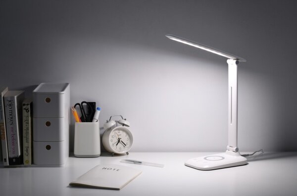 Immax 09107L - Lampă de birou LED dimabilă cu încărcare wireless QI LUMI LED/7W/230V albă