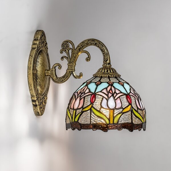 Brilagi - Aplică de perete Tiffany LORAS din vitralii 1xE27/40W/230V