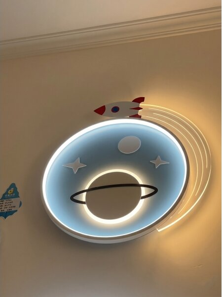 Brilagi -LED Plafonieră LED pentru copii STARSHIP LED/64W/230V 3000/4500K albastru