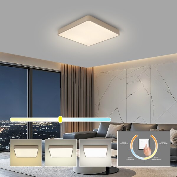 Brilagi - Plafonieră LED POOL/48W/230V 3000/4000/6000K 50x50 cm bej