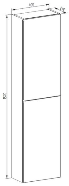 Mereo Mereo, Aira, dulap baie 170 cm înălțime, deschidere stânga, MER-CN744PN