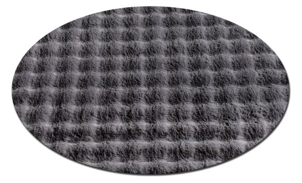 Covor gri antracit lavabil rotund ø 145 cm Bubbly – Oyo Concept