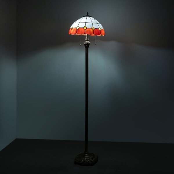 Brilagi - Lampă de podea Tiffany SIENNA cu vitralii 2xE27/60W/230V