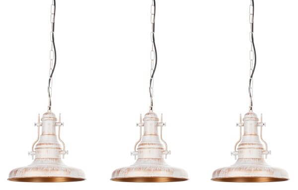 Brilagi - Candelabru suspendat pe lanț PYRONIC 3xE27/40W/230V, crem cu patină