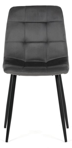 CT-V5081 GREY4 szürke bársony étkezőszék