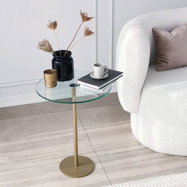 Măsuţă de cafea, Hanah Home, Culoare: Aur